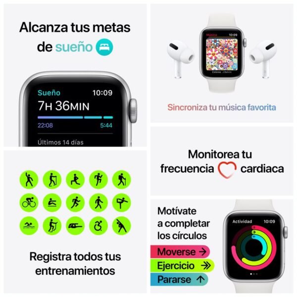 Apple Watch SE 2nd Generación (GPS) 40mm Aluminum Case SILVER - Imagen 4